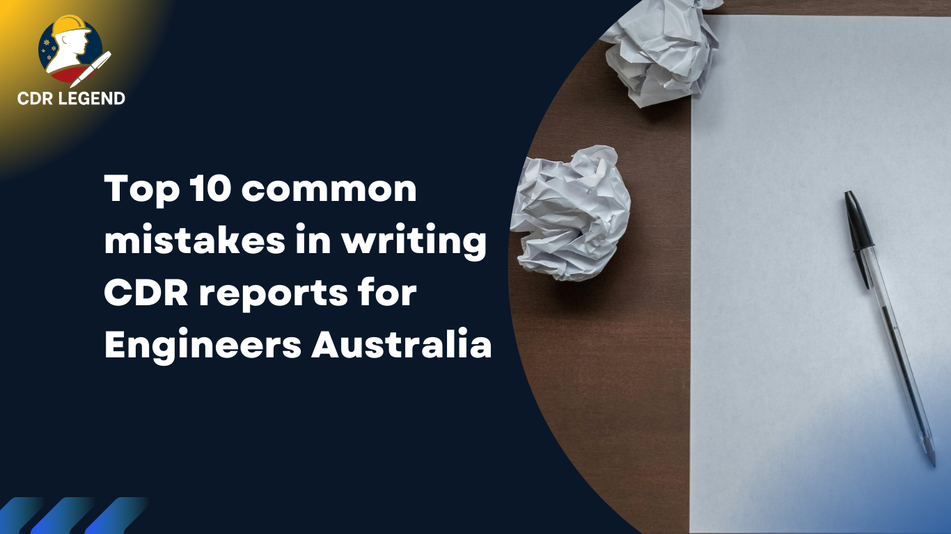 common mistakes in cdr writing